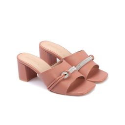 DressBerry Textured Party Block Sandals-10