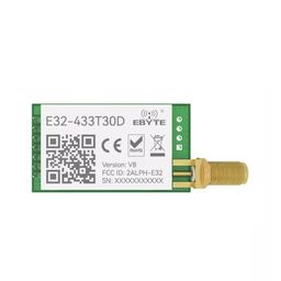 EBYTE E32-433T30D-V8 LoRa 433MHz UART IoT Long Range Wireless Transceiver Transmitter Receiver EBYTE E32-433T30D V8 Module 1W SMA Antenna image 1
