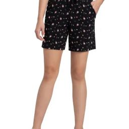 Jockey Black Printed Shorts-image-44