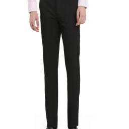 Park Avenue Black Polyviscose Slim Fit Formal Trosuers-picture-6