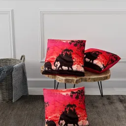 BIANCA Soft-Touch Digitally Printed Cushion Cover [Hidden Zipper On Side] -3pc 16 X16 set image 1