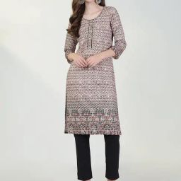 SHOWOFF Multicolor Floral Print Kurta-image-74
