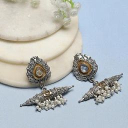 Biba Oxid Gold Brass Drop & Danglers Earrings-picture-26