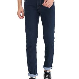 Lawman Pg3 Dark Blue Slim Fit Lightly Washed Jeans-image-34