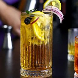 Smokey Cocktail Transparent Crystal Tall Flow Geo Glass (435ml) - Set of 6-image-38