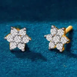 P.N.Gadgil Jewellers 22KT (916) BSI Hallmarked Yellow Gold Twinkling Star Stud Earring for Women-image-67