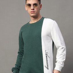 GET GOLF Men Colourblocked Round Neck Pullover Sweatshirt-image-73