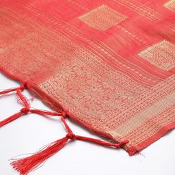 swatika Ethnic Motifs Woven Design Dupatta with Zari image 5