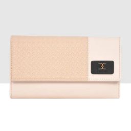 Esbeda Cream Textured Medium Wallet-64