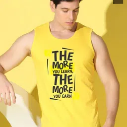 WOOSTRO Pack Of 2 Printed Gym Vest VWS26(MORE YELLOW)(RUN OLIVE)-image-27