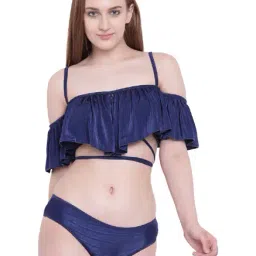 La Intimo Navy Striped Bra & Bikini Panty-image-15