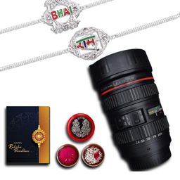 DeoDap Roli Chawal Coin Mug & Greeting Card Rakhi Gift Set-28