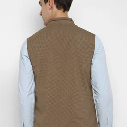 Turtle Woven Design Nehru Jacket image 5