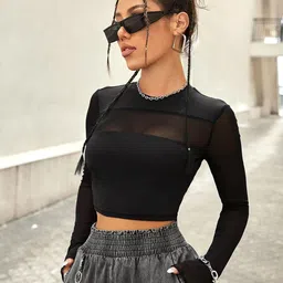 Stylecast X Slyck Round Neck Crop Top-image-55