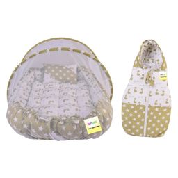Kwitchy Baby Mattress with Net & Sleeping Bag Luxury Bedding Set Baby Boy's & Baby Girl's (Green)-28
