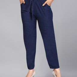 Aarika Solid  Flared Jeans - Navy Blue-image-26