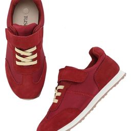 TUSKEY Laced Up & Velcro ClosureShoes - Red-image-87