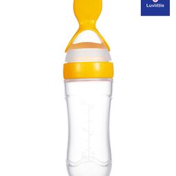 Luvlittle Silicone Squeezy Food Feeder Bottle With Spoon yellow - 90 ml-28