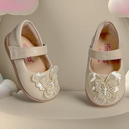 KazarMax Butterfly Embellished Ballerinas - Beige-image-93