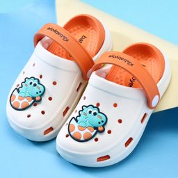 Babyoye Slip On Unicorn Applique Clogs with Back Strap - White-picture-21