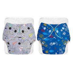 Superbottoms BASIC Washable & Reusable Cloth Diapers - Quick dry high absorption Diapers for Baby (3m-3y) Pack of 4 (2 Shell + 2Pad) Freesize Adjustable Reduces Rash, 7 kg to 17 kg-4