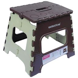 VARMORA Folding Stool - Lightweight & Portable Ergonomic Handle Sturdy Design Stool - Brown-18