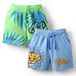 HoneyHap Disney Terry Knit Knee Length Shorts With Lion King Graphics Pack of 2 - Multicolor-image-54