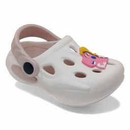 Lil Lollipop Animal Applique Detailed With Back Strap Anti Slip Perforated Clogs - Cream-image-55
