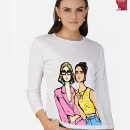 Metronaut Women 2 Printed Bio Finish Applique T-shirt-picture-1