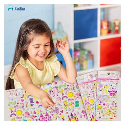 FunBlast Cute Unicorn Theme Kawaii Stickers Set of 4 Sheet - Multicolor image 2