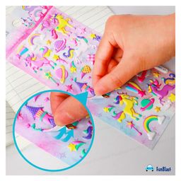 FunBlast Cute Unicorn Theme Kawaii Stickers Set of 4 Sheet - Multicolor image 4