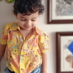 Tura Turi Boys Floral Opaque Printed Casual Shirt-picture-5