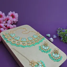 VATSALYA creation Gold-Plated Artificial Stones Alloy Jewellery Set-image-50