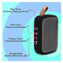 Zebronics DELIGHT Delight Bluetooth Portable speaker- Grey image 5