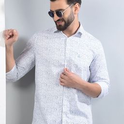 Crimsoune Club Men Classic Slim Fit Opaque Printed Casual Shirt-picture-1