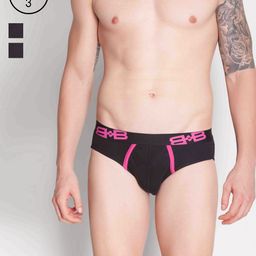 Dollar Bigboss Men Solid Pack of 3 Cotton Superior Snug Fit Briefs MDBR-02-R1-PO3-BLK-picture-26