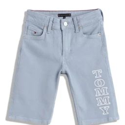 Tommy Hilfiger Kids Blue Printed Straight Fit Shorts-image-52