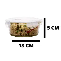 Femora Borosilicate Glass Round Microwave Safe Container (380 ml) - Set of 2 image 3
