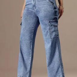 Miss Chase A+ Blue Denim Solid High Rise Jeans-picture-24
