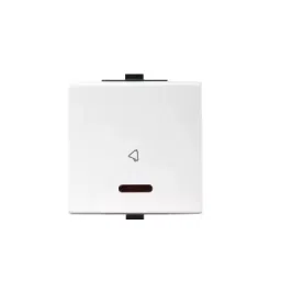 Anchor Roma Plus 2 Module 10 A Bell Push Dura Switch with LED Indicator White 289205-24