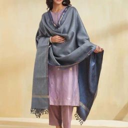 Fabindia Blue Regular Fit Dupatta-picture-24