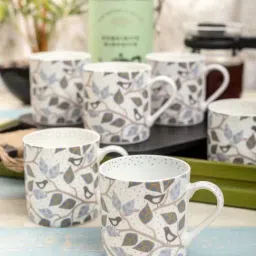 Goodhomes Multicolor Bone China Coffee Mugs (220 ml) - Set of 6-image-70