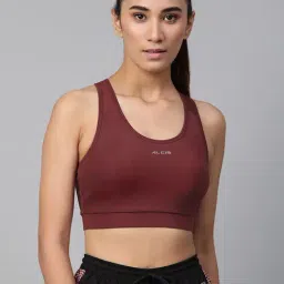 ALCIS Maroon Under Wired Padded Sports Bra-picture-6