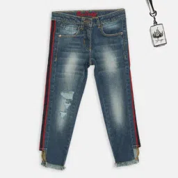 Blue Giraffe Kids Blue Cotton Jeans-image-37