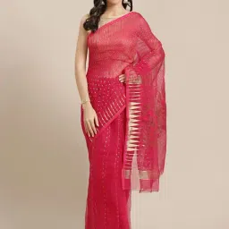 Kalakari India Pink Woven Saree-picture-16