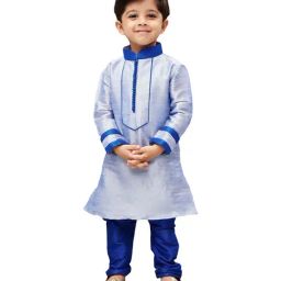 VASTRAMAY Kids Blue Kurta Set-picture-10