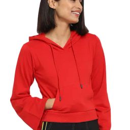 Bewakoof Red Regular Fit Hoodie-image-57