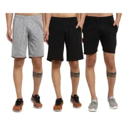 Vimal Jonney Multicolor Mid Rise Shorts (Pack of 3)-picture-18