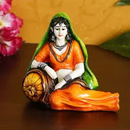 eCraftIndia Resting Rajasthani Lady Handcrafted Decorative Polyresin Showpiece-14