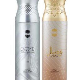 Ajmal Evoke Silver Edition & Wisal Parfum Deodorant Combo for Unisex - Pack of 2-image-74